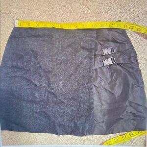 Chic Black Mini Skirt with Buckle Accents